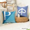 Classic PPiaggio Cushion Cover Natural Linen Organic Fabric DoubleSided Printing Couch Pillow Covers Home Decor