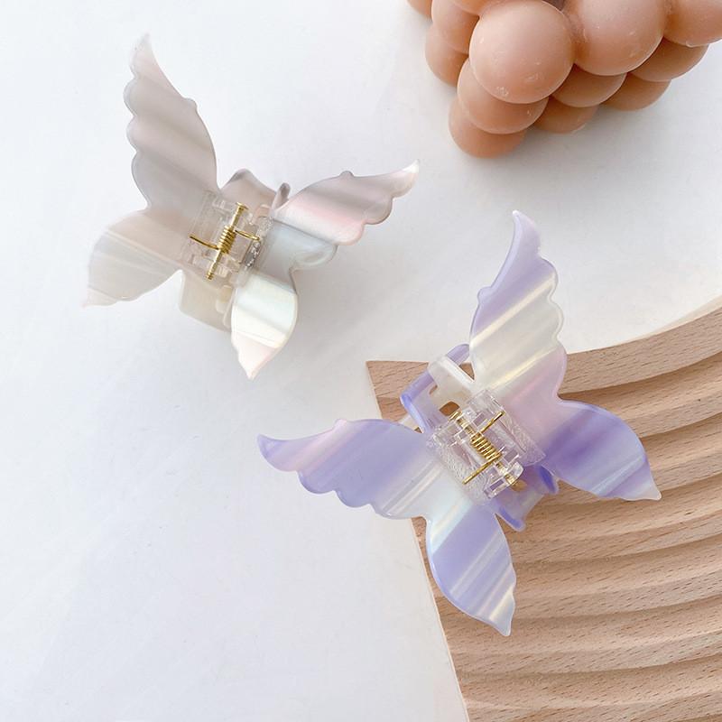 Elegant Handmade Acetate Hair Claw Clip With Butterfly Style For Trendy Girls