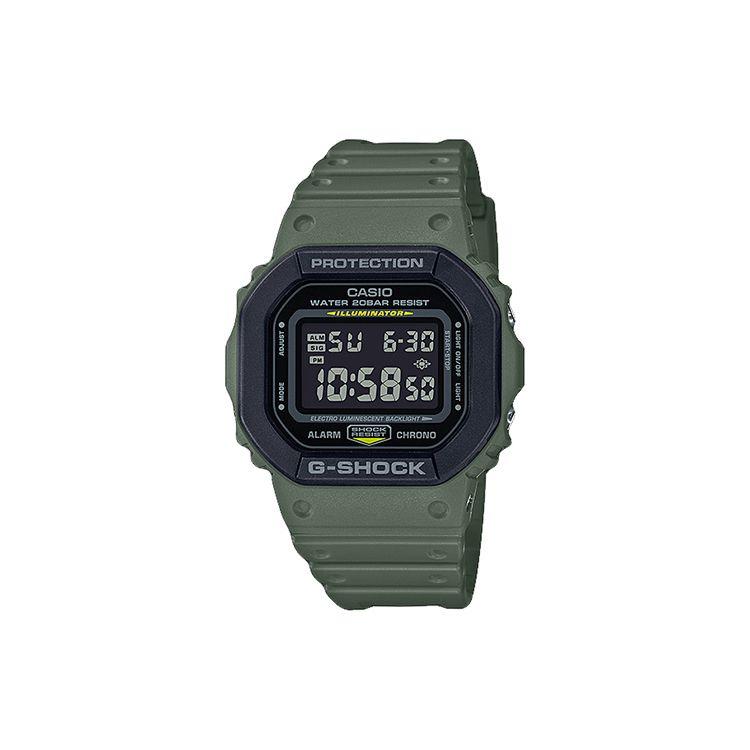 Casio G-Squad Series G-Shock Classic Retro Fashion Square Men Watches Black DW-5610SU-3 Green