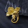 Retro Exquisite Fashion Flower Brooch Temperament Versatile High-end Clothing Accessories Pin Anti-light Dress Accessories