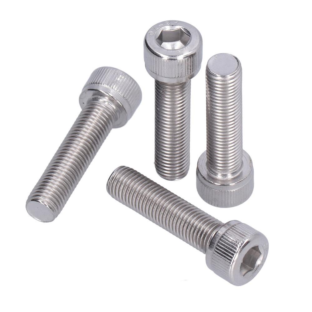 4PCS Stainless Steel Hex Socket Bolt Fastener Hardware  for Engineering, Construction and DIY