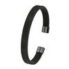 Edelstahl C-förmiges Netz Offenes Armreif Armband Modeschmuck Geschenk Unisex C-förmiger Armreif für Damen Herren