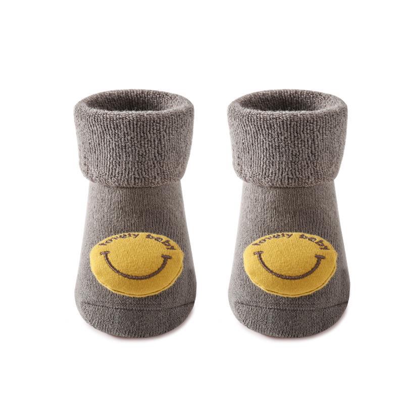 Winter Infant Cartoon Doll Non-slip Mid-calf Socks: Thick & Warm for Newborns and Toddlers