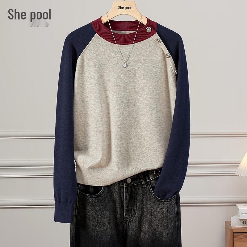 

Women s Colorblock Raglan Knit Top S