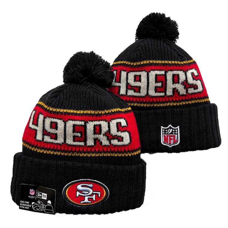 49er Team 2025 Autumn/Winter Wool Pom-Pom Knit Hat - Warm Embroidered Couple Style
