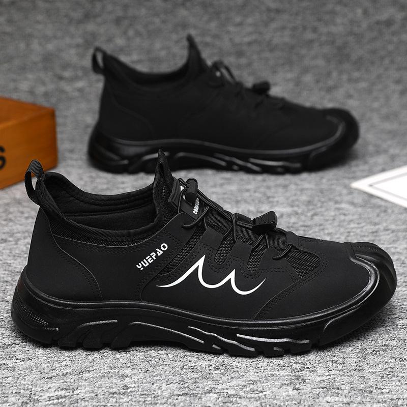 

Популярная мужская обувь осень-зима одинарный хлопок тот же универсальный тренд нескользящая обувь для спорта на открытом воздухе и отдыха мужская альпинистская обувь 44 чёрный