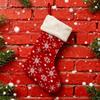 Large Red Snowflake Christmas Stocking - Festive Decoration & Gift Bag