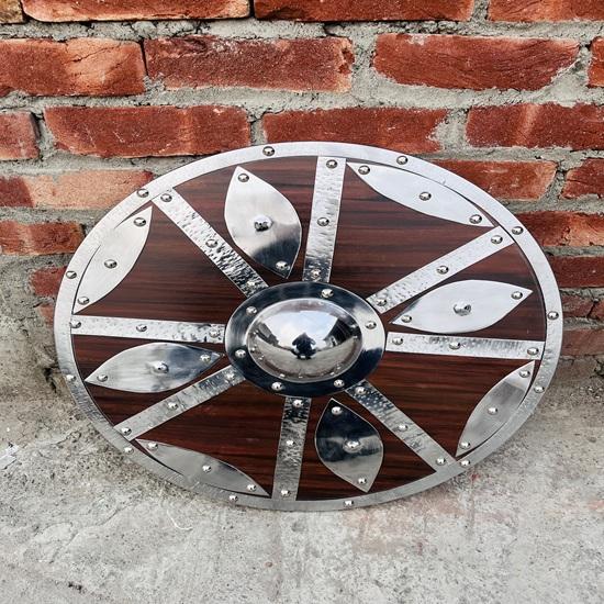 60.96 Cm Medieval Wooden Handmade Round Cosplay Shield Viking Shield Wall Art Best Gift