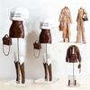 2026 Neue 30cm Puppenkleidung Vintage Einzigartig Gestaltete Pelz Lederjacke+Kurzer Rock Für 1/6 Xianxian FR Supermodel Puppe Zubehör