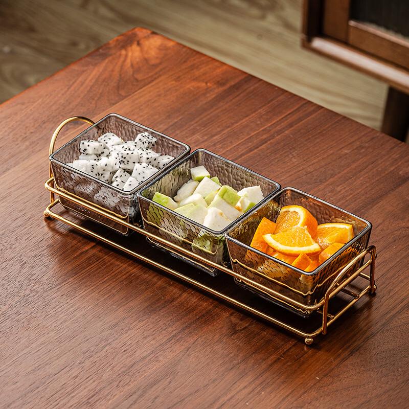 

Hammered Glass Divided Serving Platter