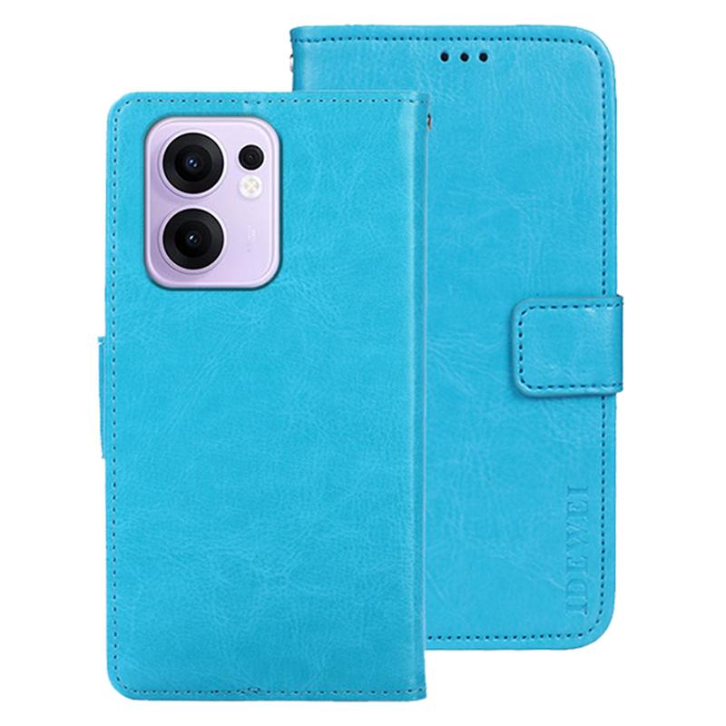 For Oppo Reno13 F 5G Stand Case Crazy Horse Texture Leather Phone Cover