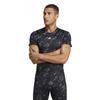 Adidas Training Tech M T-Shirt, Fit, All-Over Print, MMI01, Men's, Black/Print (HS9811),