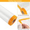  Pre-Taped Masking Film, Clear Plastic Sheeting Plastic Drop Cloths For Painting, Automotive Appliance, Plastic Sheeting Cove