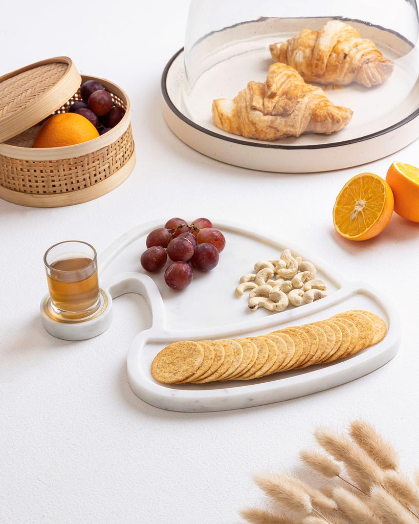 Marble Platter - Santa Cap