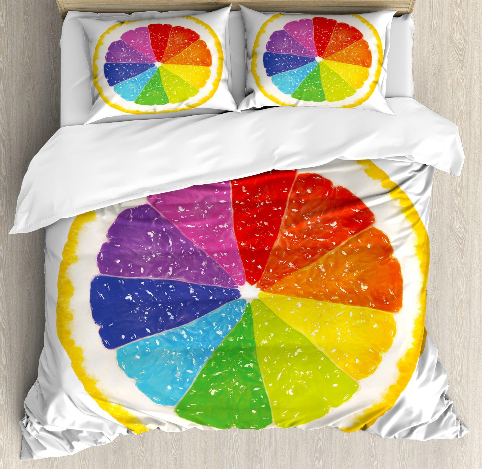 

Grapefruit Duvet Cover Set For Kids Quilt Covers Lightweight Down Room Decor Queen King Size 2 Pillowcase 1 Duvet Cover No Quilt EU Single(135x200cm)