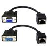 DB9 RS232 To RJ45 Extenders DB9 9Pin Port Female Male To RJ45 CAT5 Ethernets Extend Adapters Communication Cable 15cm