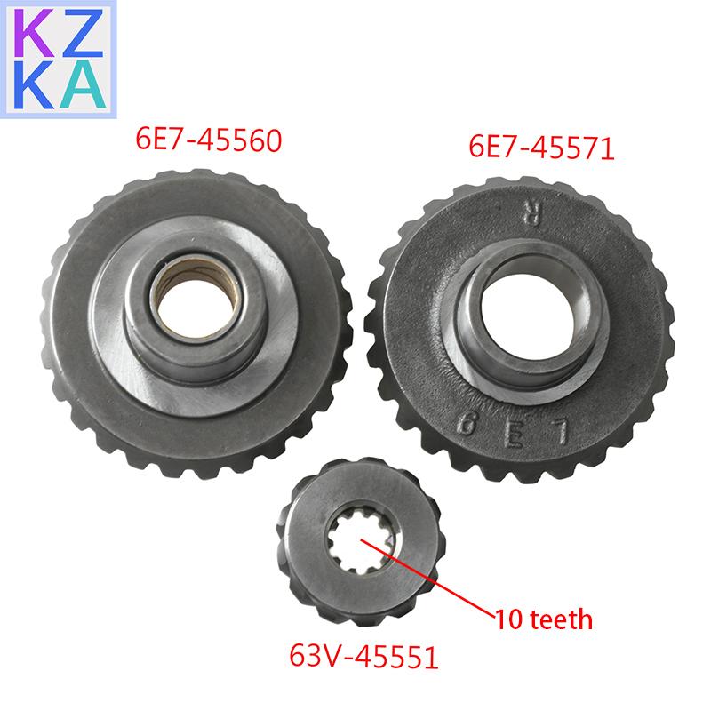63V-45551 6E7-45560 6E7-45571 Gear Kit For Yamaha 15HP 9.9HP Outboard Motor 6E7-45560 6E7-45571 63V-45551 Boat Engine Parts