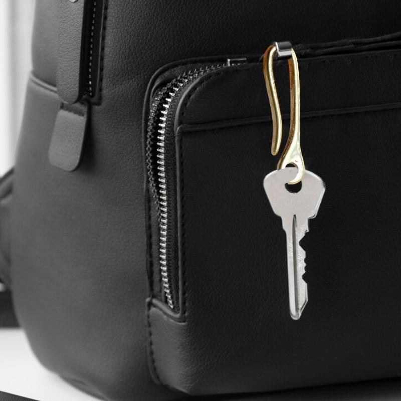 Versatile Key Organizers Clip Crafted of Solid Brass U Shape Designs Accessory for Secure Attachment On Clothing