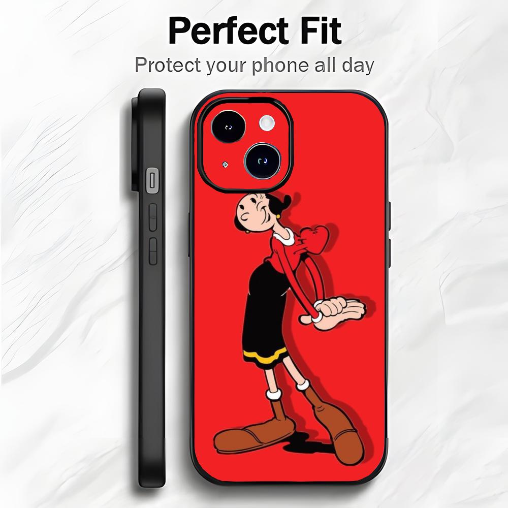 Süße Cartoon P-Popeye Handyhülle Handyhülle Weiche Verpackung Leicht Für iPhone17 16 15 14 13ProMax