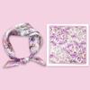 Elegant Silk Scarf Women 53x53cm Pure Mulberry Square Neck Floral Print Lightweight Accessory