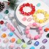 12pcs/lot 20mm Multistyle Acrylic Beads Colorful Loose Spacer Pen Ball Beads For DIY Bracelet Phone Chain Jewelry Accessories