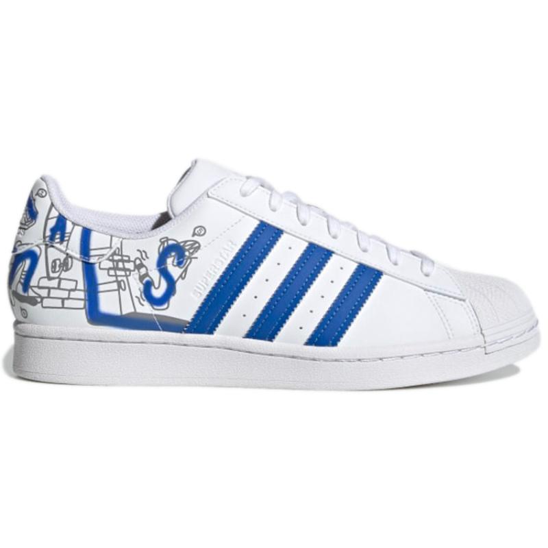 adidas Scarpe da Skate Casual Resistenti all'Usura Super Comode Originali Bianche Blu Unisex 'White Blue' Sneakers GW5784