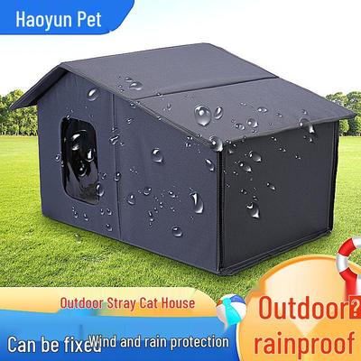 Outdoor Wasserdichtes Katzen- & Hundehaus: Warm, Ganzjährig, Abnehmbar, Waschbar, Einfache Aufbewahrung.