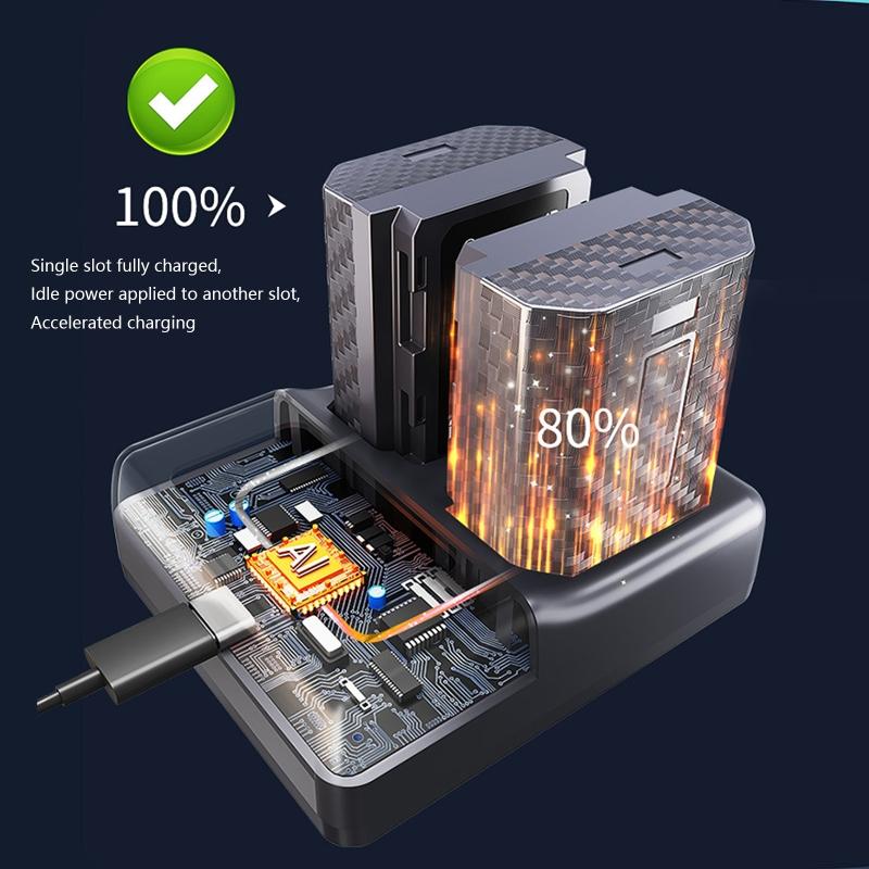 2Slot USB Battery Charger For NPW235 Battery With Intelligent IC And Safety Protections Compatible for XS10 XT5 Cameras