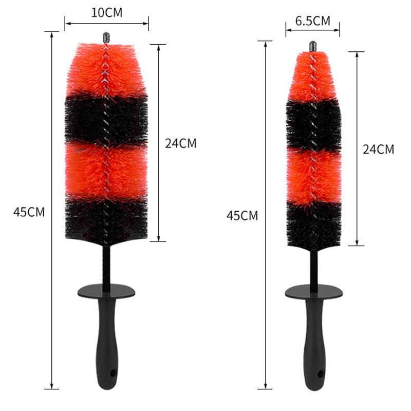 Car engine cleaning brush, motorcycle wheel cleaning brush, engine oil stains and dirt brush head brush, long handle brush parts