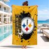 Telo Mare con Logo Pittsburgh Steelers, Asciugatura Rapida, Facile da Curare, Adatto sia per il Fitness che per le Vacanze al Mare, Essenziale Sportivo