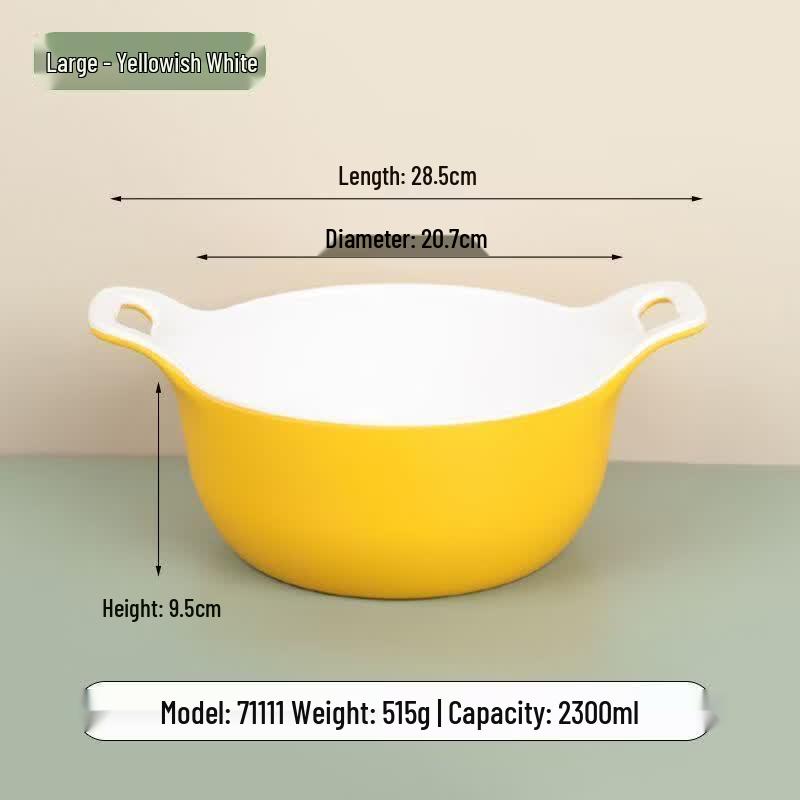 Diruien Melamine Double-Handle Noodle & Soup Bowl
