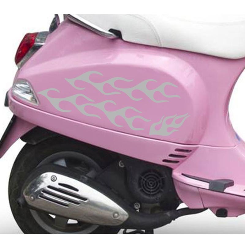 8 szt. Samoprzylepne naklejki motocyklowe Płomień wzór w paski Modelowanie samochodów Zmodyfikowane dekoracyjne naklejki