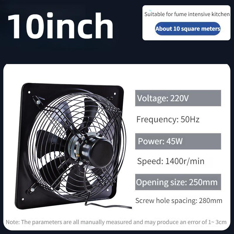 Powerful Industrial Iron Exhaust Fan Household Efficient Ventilation And Smoke Removal Device Kitchen Range Hood