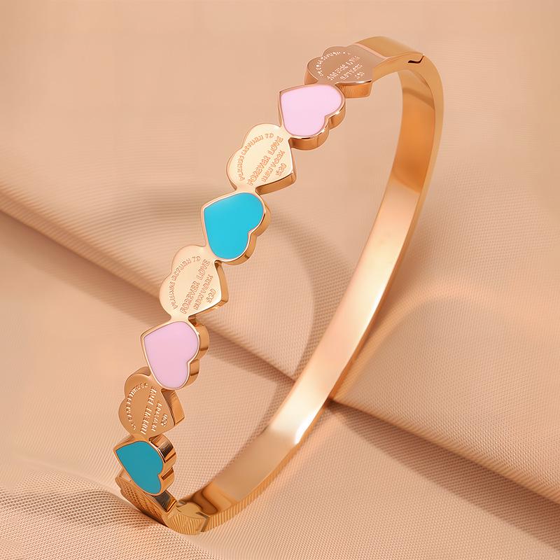 Starry Sky Silver Titanium Steel Bracelet for Women - High-End, Versatile, Full Diamond, Non-Fading Fashion Accessory
