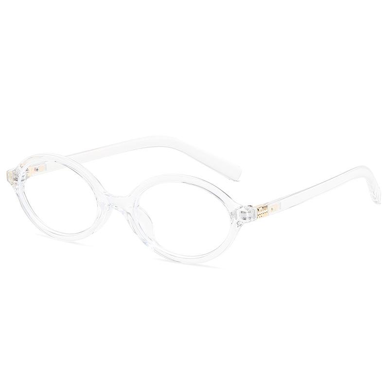 20953 New Fashion High-End Oval Glasses Frame 2024 New Personalized Anti-Blue Flat Glasses