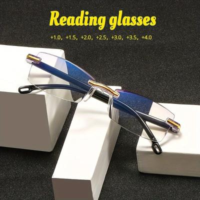 Randlose Alterssichtigkeit-Brille +1.0 Bis +4.0 Stärke Perfekt zum Lesen und für die Computernutzung