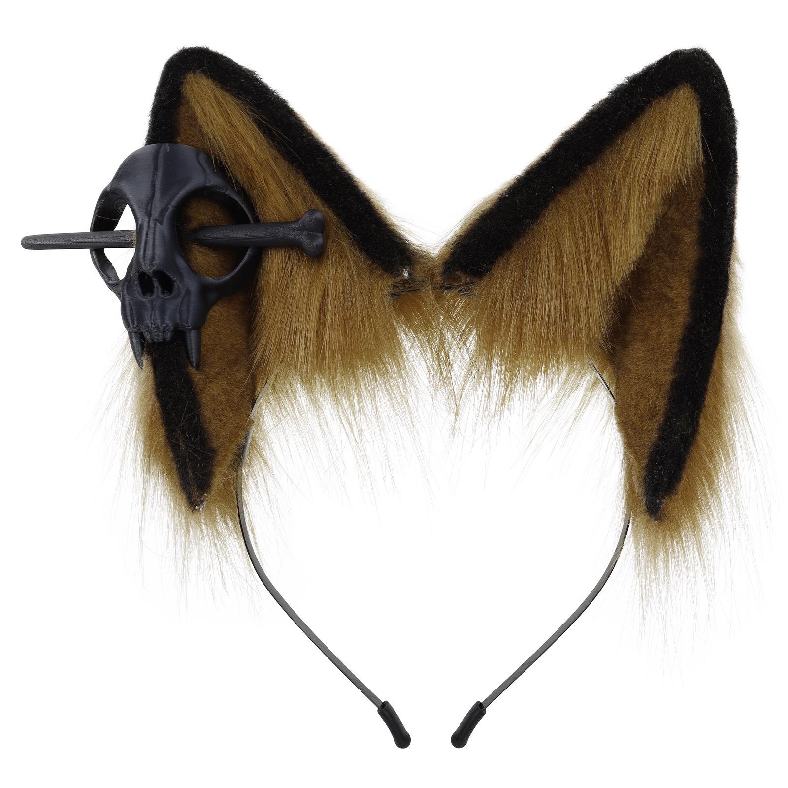 Plush Fox Cat Ears Headband - Halloween Cosplay Beast Ears Accessory