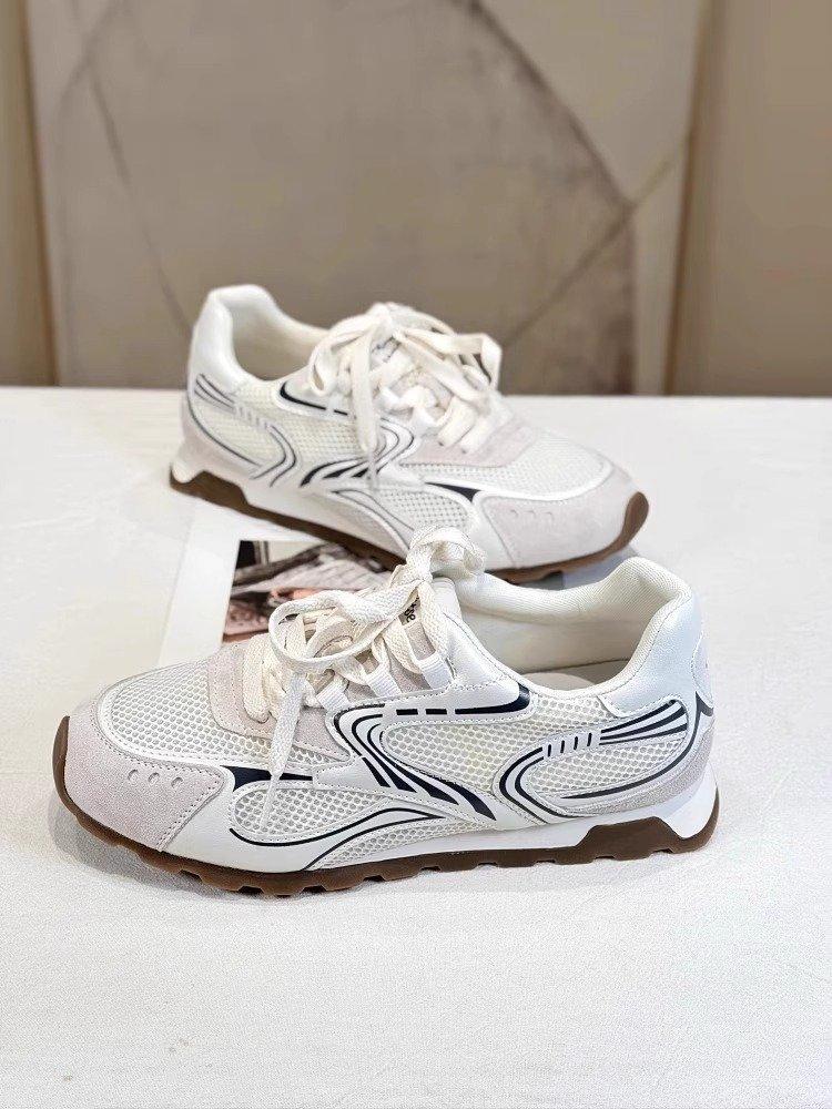 

Обувь женская 2025 новая летняя на мягкой подошве Agande тренировочная обувь сетчатая дышащая на толстой подошве спортивная повседневная обувь для пап 35