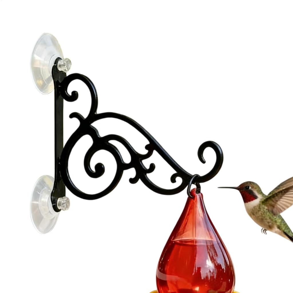 Bird Feeder Hangers with Suction Cup for Window Bird Feeder Stand Wind Chime Hook Scourtyard Lights Rack for Garden Deck Railing