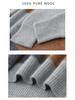 Men's Round Neck Color Block Pure Wool Sweater - Thickened Jacquard Knitwear, Loose Fit for Autumn & Winter.