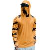 Herre Performance Fiske Raglan Halloween Trykk Hettegenser - UPF 50+ UV Langermet Solbeskyttende Skjorte med Mesh Visir