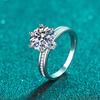 Hot Sales Engagement Diamond Ring 3.0ct Circular Moissanite in S925 Sterling Silver Stylish Jewellery Hot Selling