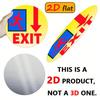 Red Exit Running Figure Sign 20x20cm Aluminum Outdoor Emergency Safety Plaque Highly Visible Warning Decorative Gift