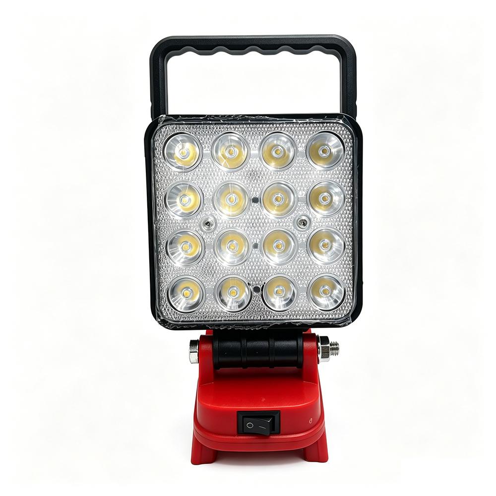 NEW LED Work Lights For Makita/Milwaukee/Dewalt 18V Li-ion Battery Lamp Hand Lantern Spotlight USB Charger Power Tool Parts