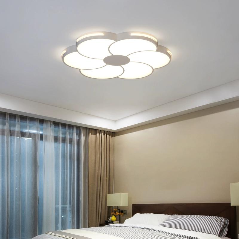 Ultra-thin Led Petals Round Living Room Light The Master Bedroom Dining Room Ceiling Light