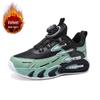 Boys' Winter 2025 Cotton & Velvet Warm Leather Running Shoes