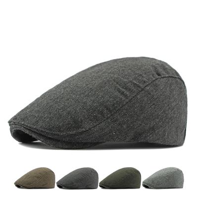 Frühling Sommer Zeitungsjunge Mütze Dünne Nachahmung Leinen Baskenmütze Männer Retro Schirmmütze Forward Cap Gatsby Cap