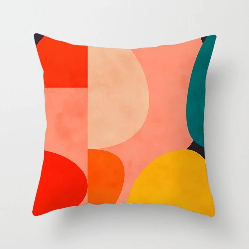 

Home Decor Abstract Geometric Pattern Digital Print Pillow Pattern Cushion Cover Suitable For Sofa Bedroom Car Pillow Cover 16x16Inch