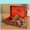 Retro Wooden Organizer Box With Lock For Desk Accessories Gift For Teens