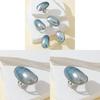 Schelp Open Ring Uniseks Verstelbare Sieraden Met Gegalvaniseerde Afwerking Voor Zomer Mode